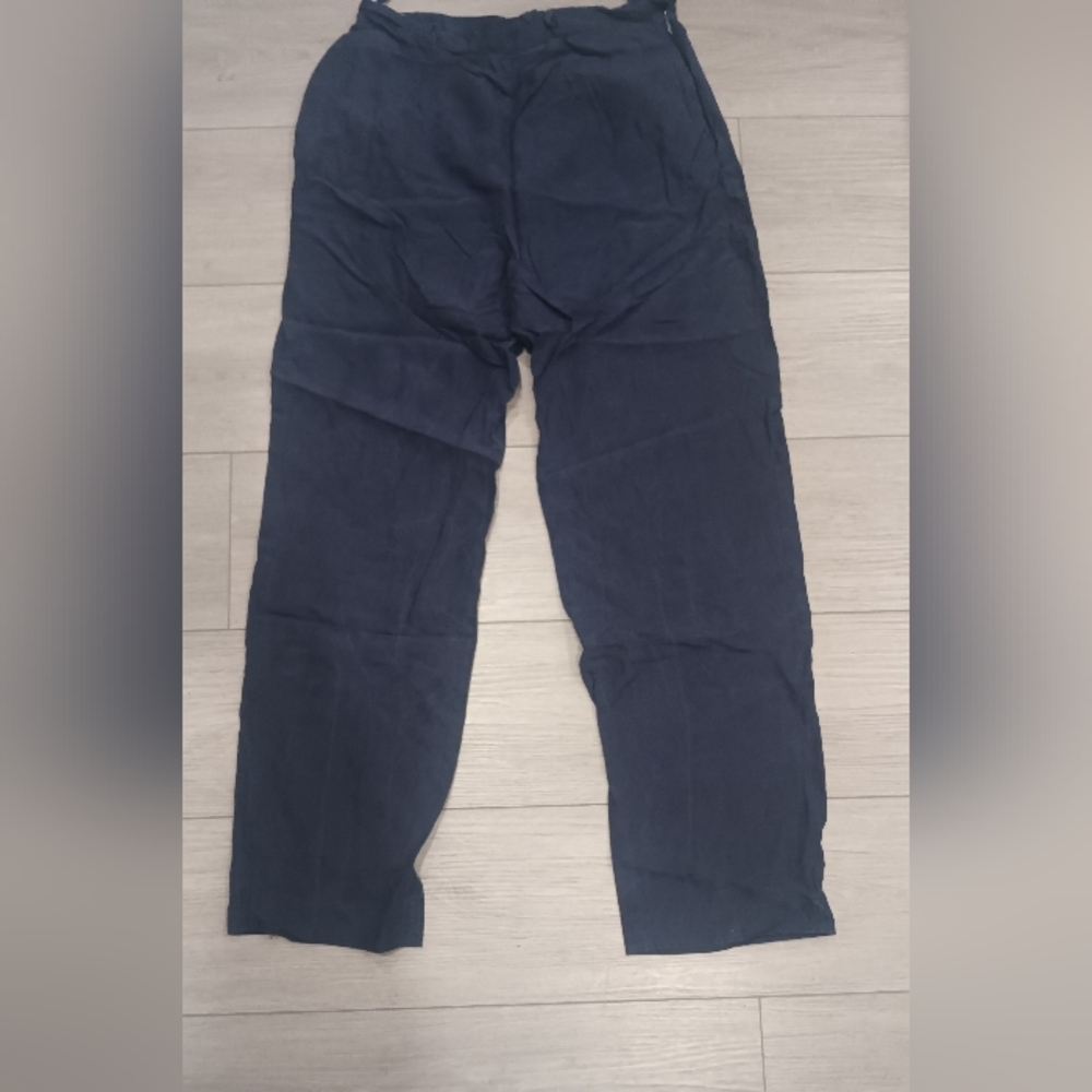 Prada straight leg silk blue womens trousers